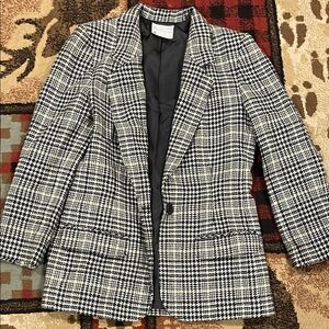 Womens vintage Pendleton 100% virgin wool check blazer